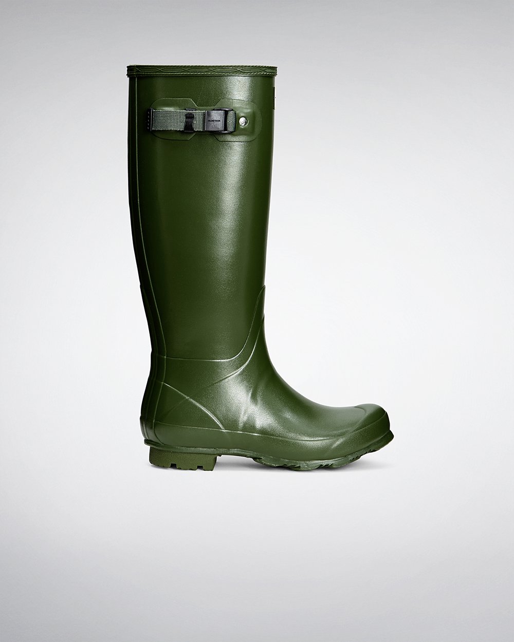 Womens Hunter Norris Field - Tall Rain Boots Green - 8453-ODXTL